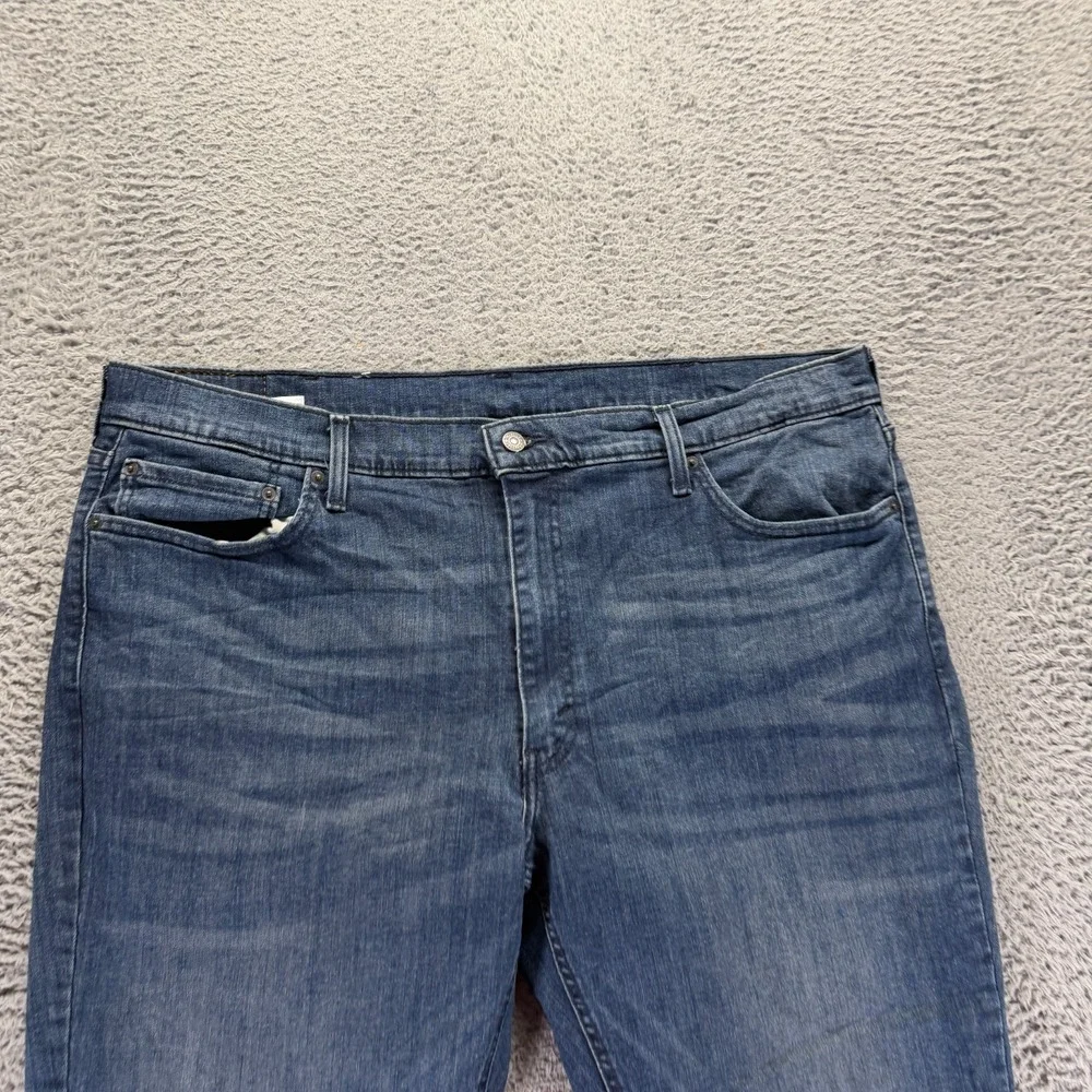 Levi's 541 Jeans Mens 42x30 Blue Cotton Denim Straight Workwear Faded Stretch